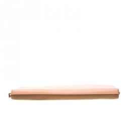 Marc by Marc Jacobs Peach/Brown Leather Organizer Zippy Wallet