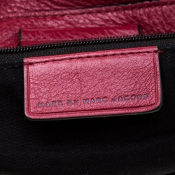 Pre Owned Marc by Marc Jacobs Burgundy Leather New Q Hillier Hobo
