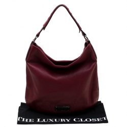 Pre Owned Marc by Marc Jacobs Burgundy Leather New Q Hillier Hobo