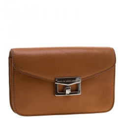 مملوكة مسبقًا Marc by Marc Jacobs Brown Leather Bianca Jane On A Leash Crossbody Bag