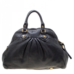Pre Owned Marc by Marc Jacobs Black Leather Classic Q Baby Aidan Satchel
