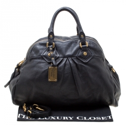 Pre Owned Marc by Marc Jacobs Black Leather Classic Q Baby Aidan Satchel