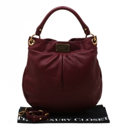 Pre Owned حقيبة مارك باي م ارك جاكوبس Q هيليار كلاسيك جلد عنابية