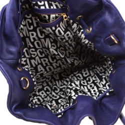 Pre Owned Marc by Marc Jacobs Purple Leather Classic Q Drawstring Hobo