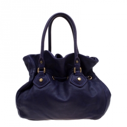 Pre Owned Marc by Marc Jacobs Purple Leather Classic Q Drawstring Hobo