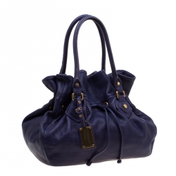 Pre Owned Marc by Marc Jacobs Purple Leather Classic Q Drawstring Hobo