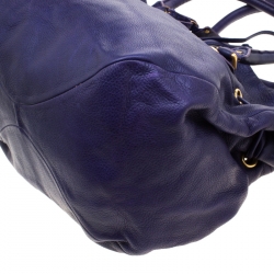 Pre Owned Marc by Marc Jacobs Purple Leather Classic Q Drawstring Hobo