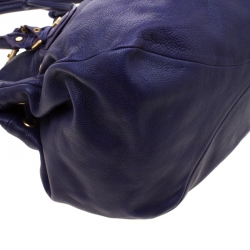 Pre Owned Marc by Marc Jacobs Purple Leather Classic Q Drawstring Hobo