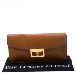 Marc by Marc Jacobs Tan Leather Bianca Envelope Clutch