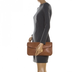 Marc by Marc Jacobs Tan Leather Bianca Envelope Clutch