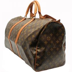 Pre Owned Louis Vuitton Monogram Canvas Keepall 50 Bag
