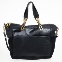 Marc by Marc Jacobs Black Leather And Suede Tote