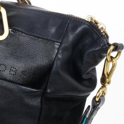 Pre Owned Marc by Marc Jacobs Black Leather And Suede Tote