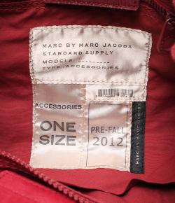 Pre Owned Marc By Marc Jacobs Red  Canvas Tote Bag