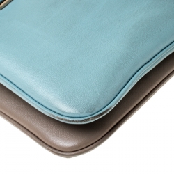 مملوكة مسبقًا Marc By Marc Jacobs Light Blue/Beige Leather Ligero Double Percy Crossbody Bag