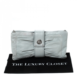 Marc by Marc Jacobs Grey Grained Leather Clutch