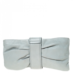 Marc by Marc Jacobs Grey Grained Leather Clutch