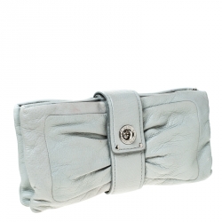 Marc by Marc Jacobs Grey Grained Leather Clutch