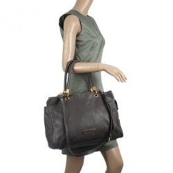 Pre Owned Marc by Marc Jacobs Grey Too Hot To Handle Ultimate Leather Tote