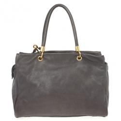Pre Owned Marc by Marc Jacobs Grey Too Hot To Handle Ultimate Leather Tote