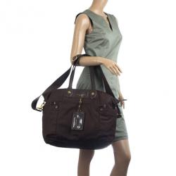 Pre Owned Marc by Marc Jacobs Brown Preppy Nylon Elizababy Bag