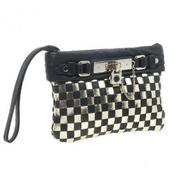 مملوكة مسبقًا Marc by Marc Jacobs Metal Check Wristlet Clutch
