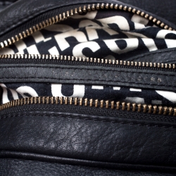 Pre Owned حقيبة مارك باي مارك جاكوبس Q بيبي غروفي جلد سوداء