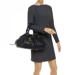 Pre Owned حقيبة مارك باي مارك جاكوبس Q بيبي غروفي جلد سوداء