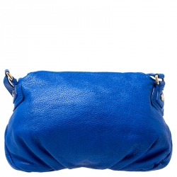 Pre Owned Marc by Marc Jacobs Blue Leather Classic Q Natasha Flap Bag