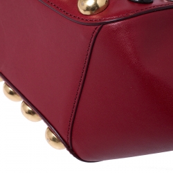 Pre Owned حقيبة مارك باي مارك جاكوبس Thunderdome مرصعة جلد حمراء