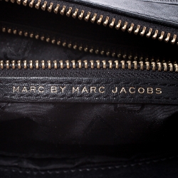 Pre Owned Marc by Marc Jacobs Black Leather and Nubuck Crossbody Bag