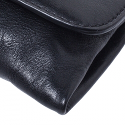 Marc by Marc Jacobs Black Leather Katie Flap Clutch