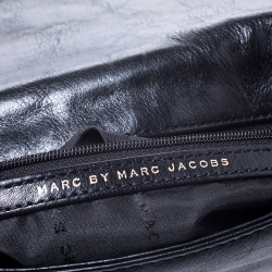 Marc by Marc Jacobs Black Leather Katie Flap Clutch