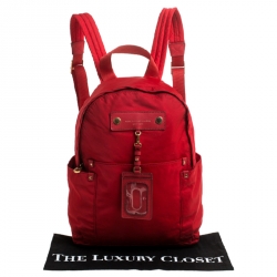 Marc by Marc Jacobs Red Nylon and Leather Preppy Backpack