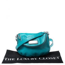 Pre Owned Marc By Marc Jacobs Teal Leather Classic Q Natasha Crossbody Bag