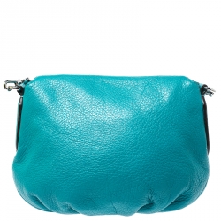 Pre Owned Marc By Marc Jacobs Teal Leather Classic Q Natasha Crossbody Bag