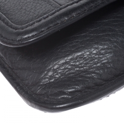 Marc by Marc Jacobs Black Leather Turnlock Flap Wallet