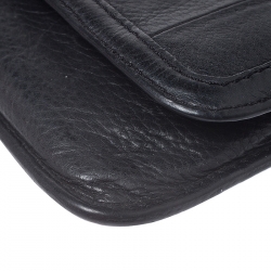 Marc by Marc Jacobs Black Leather Turnlock Flap Wallet