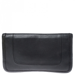 Marc by Marc Jacobs Black Leather Turnlock Flap Wallet