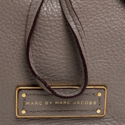 Pre Owned Marc By Marc Jacobs Light Brown Leather Mini Too Hot to Handle Drawstring Bucket Crossbody Bag