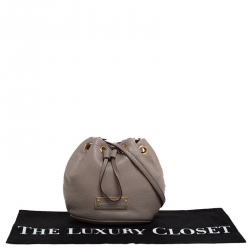 Pre Owned Marc By Marc Jacobs Light Brown Leather Mini Too Hot to Handle Drawstring Bucket Crossbody Bag