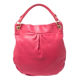 Pre Owned Marc by Marc Jacobs Hot Pink Leather Classic Q Hillier Hobo
