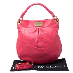 Pre Owned Marc by Marc Jacobs Hot Pink Leather Classic Q Hillier Hobo