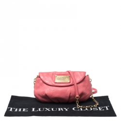 Pre Owned حقيبة كروس مارك باي مارك جاكوبس كلاسيك كيو كارلي جلد وردي