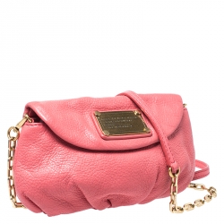 Pre Owned حقيبة كروس مارك باي مارك جاكوبس كلاسيك كيو كارلي جلد وردي