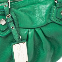 Pre Owned Marc by Marc Jacobs Green Leather Classic Q Groove Shoulder Bag