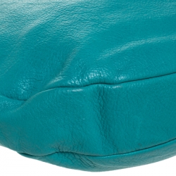 Pre Owned Marc by Marc Jacobs Turquoise Leather Classic Q Hillier Hobo