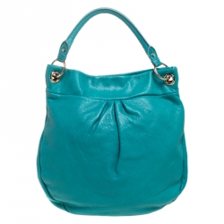 Pre Owned Marc by Marc Jacobs Turquoise Leather Classic Q Hillier Hobo