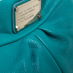 Pre Owned Marc by Marc Jacobs Turquoise Leather Classic Q Hillier Hobo