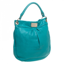 Pre Owned Marc by Marc Jacobs Turquoise Leather Classic Q Hillier Hobo